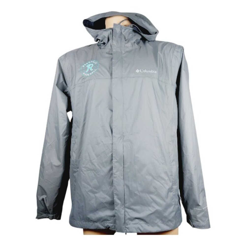 Columbia Men's Gray Watertight II Hooded Full Zip Outdoor Rain Jacket Size XL